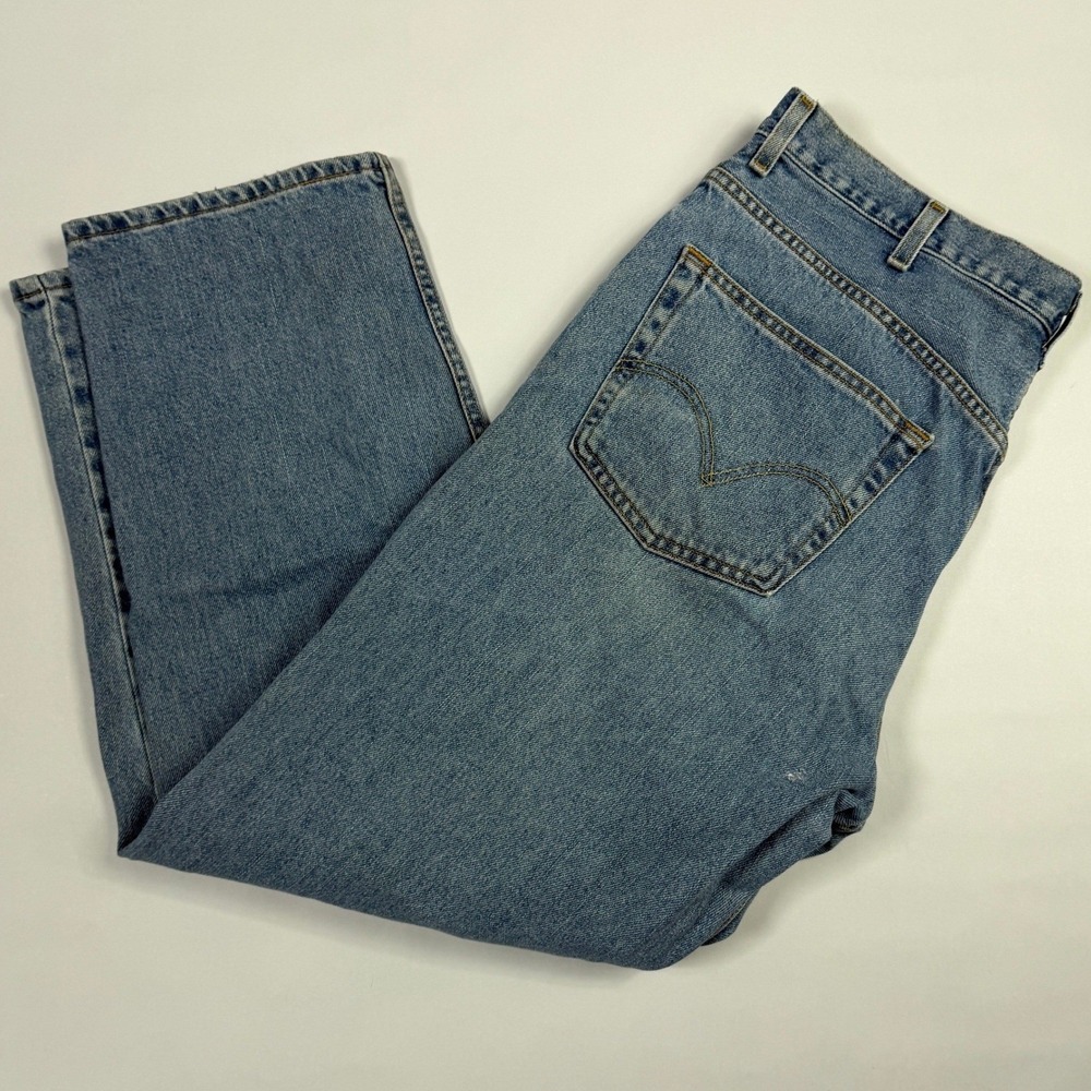 Vintage Y2K Levi's 550 Jeans Mens 38x30 Relaxed Tapered Blue Denim Distressed